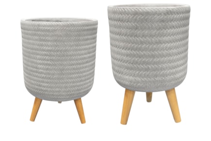 Sada 2 obalů na nožkách Fenne šedá D31 H42