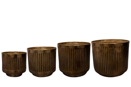 Sada 4 květináčů Elna gold D36 H33