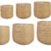 Sada 6 obalů Malou natural D56 H43