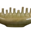 Váza Nine olive green D43x14 H20