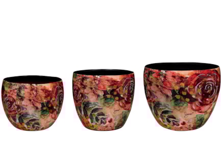 Sada 3 obalů Rose rouge D21 H16