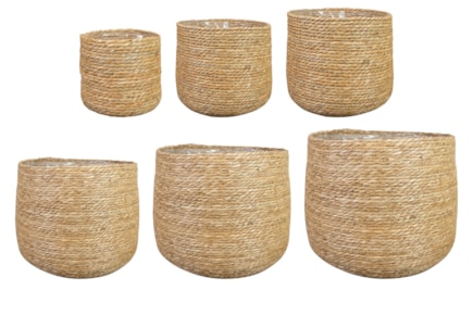 Sada 6 obalů Malou natural D56 H43