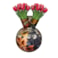Tulipánová váza Berry blue D24 H37