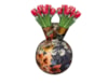 Tulipánová váza Berry blue D24 H37