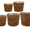 Sada 5 obalů Bob corn brown D41 H33