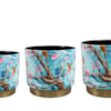 Sada 3 obalů Blossom blue D18 H16