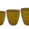 Sada 3 květináčů Chase yellow D37 H42