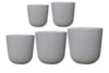 Sada 5 květináčů Aiden white D109 H111