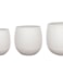 Sada 3 květináčů Stijn bílá D35 H34