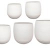 Sada 5 květináčů Stijn bílá D57 H55