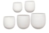 Sada 5 květináčů Stijn bílá D57 H55