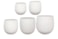 Sada 5 květináčů Stijn bílá D57 H55