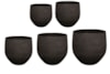 Sada 5 květináčů Ciana black D74 H65
