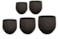 Sada 5 květináčů Ciana black D74 H65