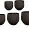 Sada 5 květináčů Ciana black D74 H65
