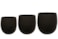 Sada 3 květináčů Stijn matná černá D36 H34