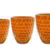 Sada 3 květináčů Chase orange D37 H42
