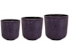 Sada 3 květináčů Jessie purple D27 H27