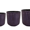 Sada 3 květináčů Jessie purple D27 H27