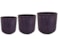Sada 3 květináčů Jessie purple D27 H27