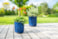 Sada 4 květináčů Jacie kobalt blue D36 H42