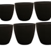 Sada 6 květináčů Alisa matná černá D49 H46