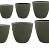 Sada 6 květináčů Alisa matná zelená D49 H46