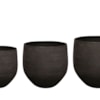 Sada 3 květináčů Ciana black D50 H45