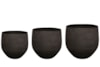 Sada 3 květináčů Ciana black D50 H45