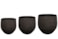 Sada 3 květináčů Ciana black D50 H45