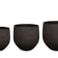 Sada 3 květináčů Ciana black D50 H45