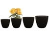 Sada 4 květináčů Alisa matná černá D39 H34