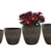 Sada 4 květináčů Alisa anthracite D38 H35