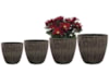 Sada 4 květináčů Alisa anthracite D38 H35