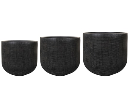 Sada 3 obalů Balia anthracite D37 H37