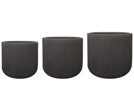 Sada 3 obalů Brynn espresso D37 H35