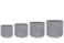 Sada 4 květináčů Nami concrete D37 H33