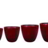 Sada 4 květináčů Alisa bordeaux D38 H35