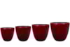 Sada 4 květináčů Alisa bordeaux D38 H35