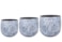 Sada 3 květináčů Mirna denim D56 H45