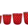 Sada 4 květináčů Jacie lipstick red D36 H42
