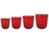 Sada 4 květináčů Jacie lipstick red D36 H42