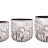 Sada 3 květináčů Wild vintage white D55 H50