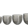 Sada 4 květináčů Jaden silver D43 H41