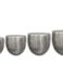 Sada 4 květináčů Jaden silver D43 H41
