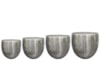 Sada 4 květináčů Jaden silver D43 H41