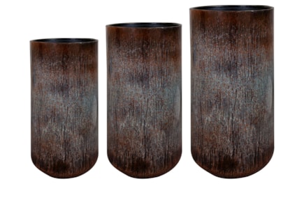 Set váz 3 Cilia mystic sepia D64 H121