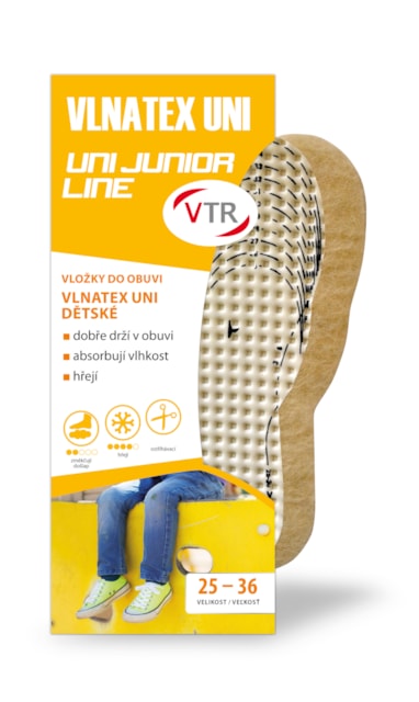 VTR Vložky do bot VLNATEX UNI dětské - ostřihávací
