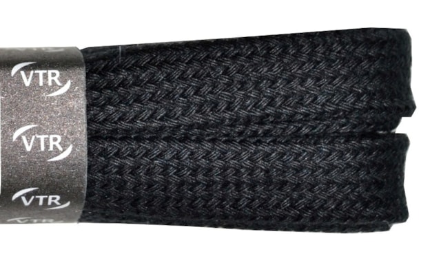 Bavlněné tkaničky ploché černé