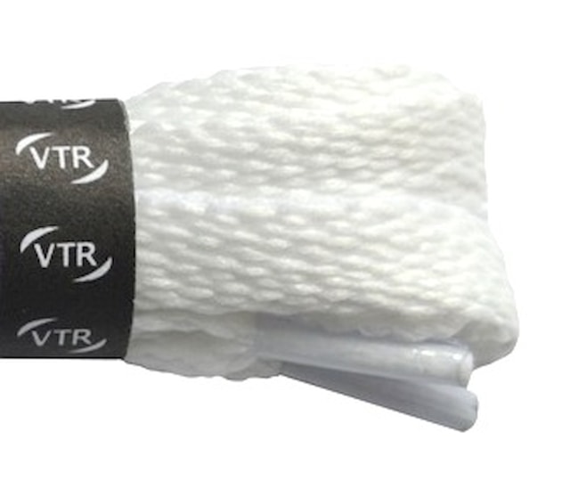 Polyesterové ploché tkaničky bílé